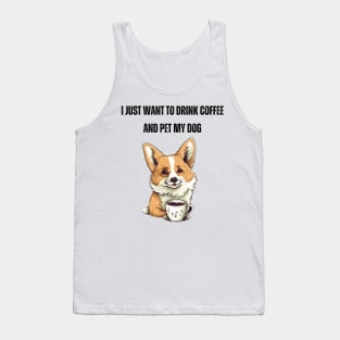 Coffee and Dog Love - Cute Dog Owner Design Tank Top